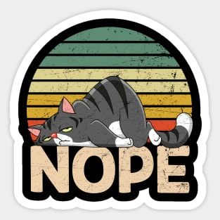 Funny Cat Nope T-shirt Sticker